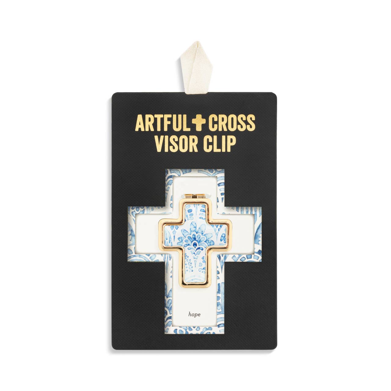 Artful Cross Hope Visor Clip - 39x48mm