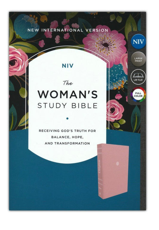 NIV Woman's Study Bible, Comfort Print-cloth over board, pink