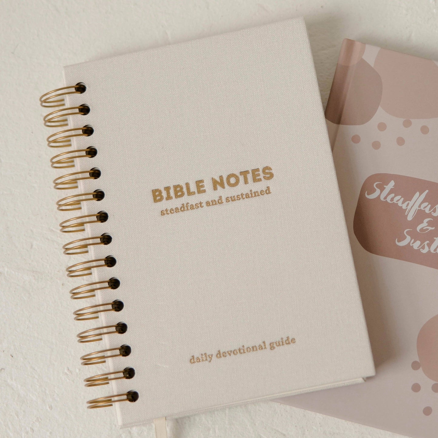 Bible Notes & Reflection Journal - White Linen Spiral - SLIGHTLY IMPERFECT