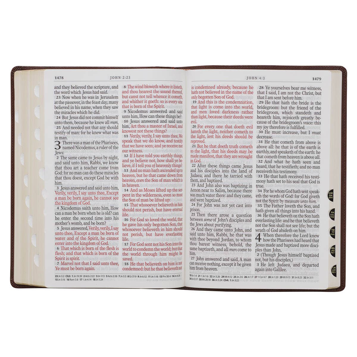KJV Bible Super Giant Print Faux Leather, Chestnut Brown