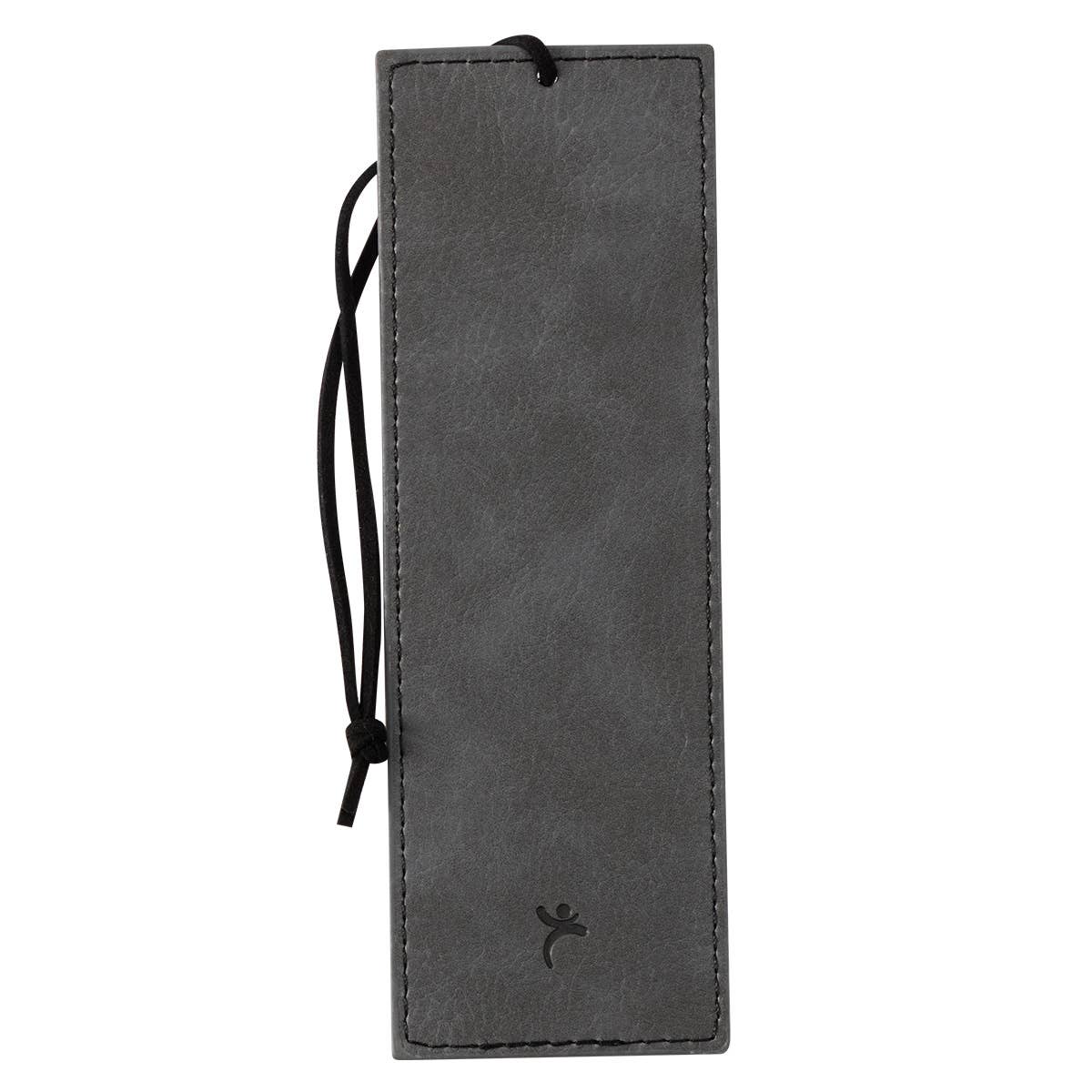 Bookmark Faux Leather Gray/Black Trust in the Lord Prov. 3:5