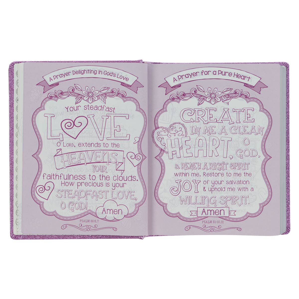 Purple Glitter My Creative Bible for Girls - an ESV Journali