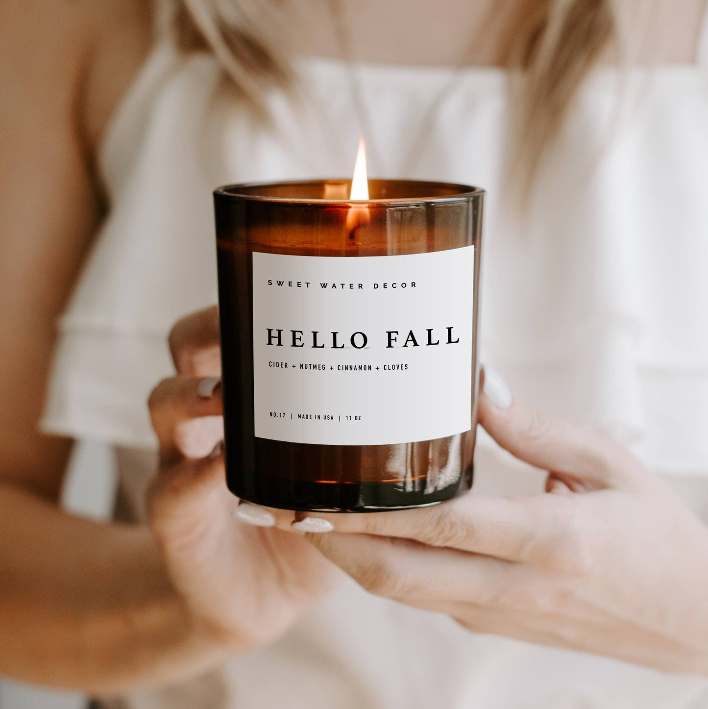 Hello Fall 11 oz Soy Candle - Fall Home Decor, Gifts