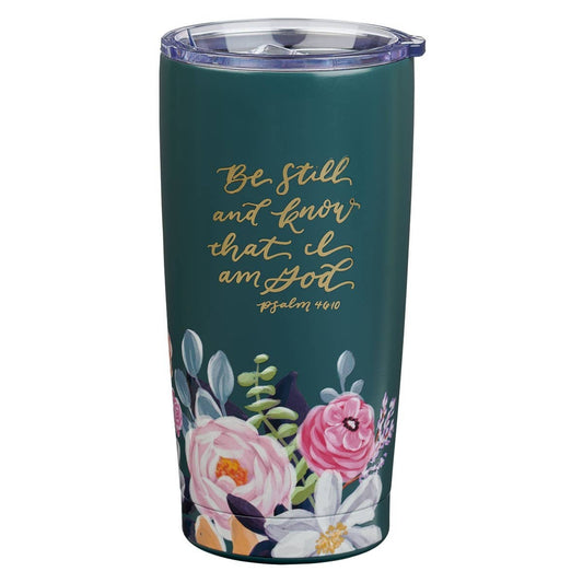 Tumbler SS Blue Be Still Ps. 46:10