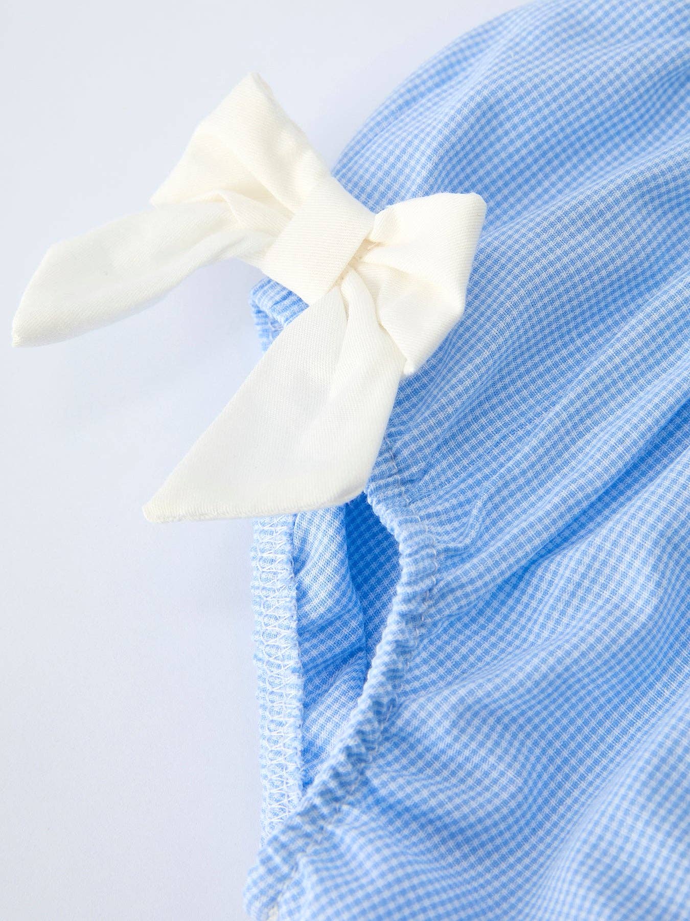 Blue Petal Peter Pan Collar Christening Girls Bloomer Set