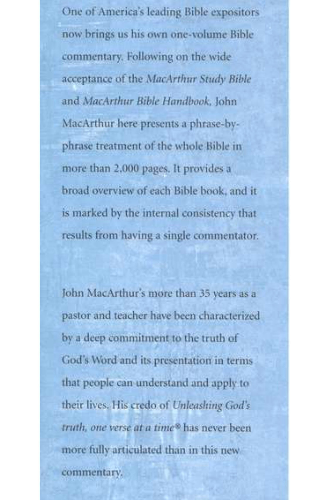 The MacArthur Bible Commentary | John MacArthur