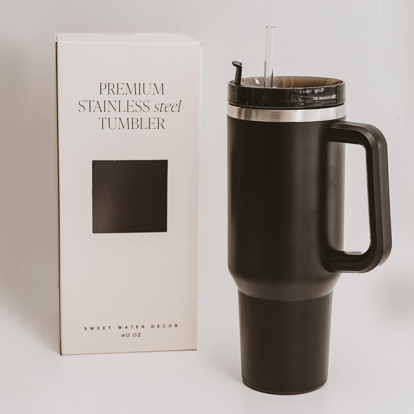 Black 40 oz Travel Tumbler - Home Decor & Gifts