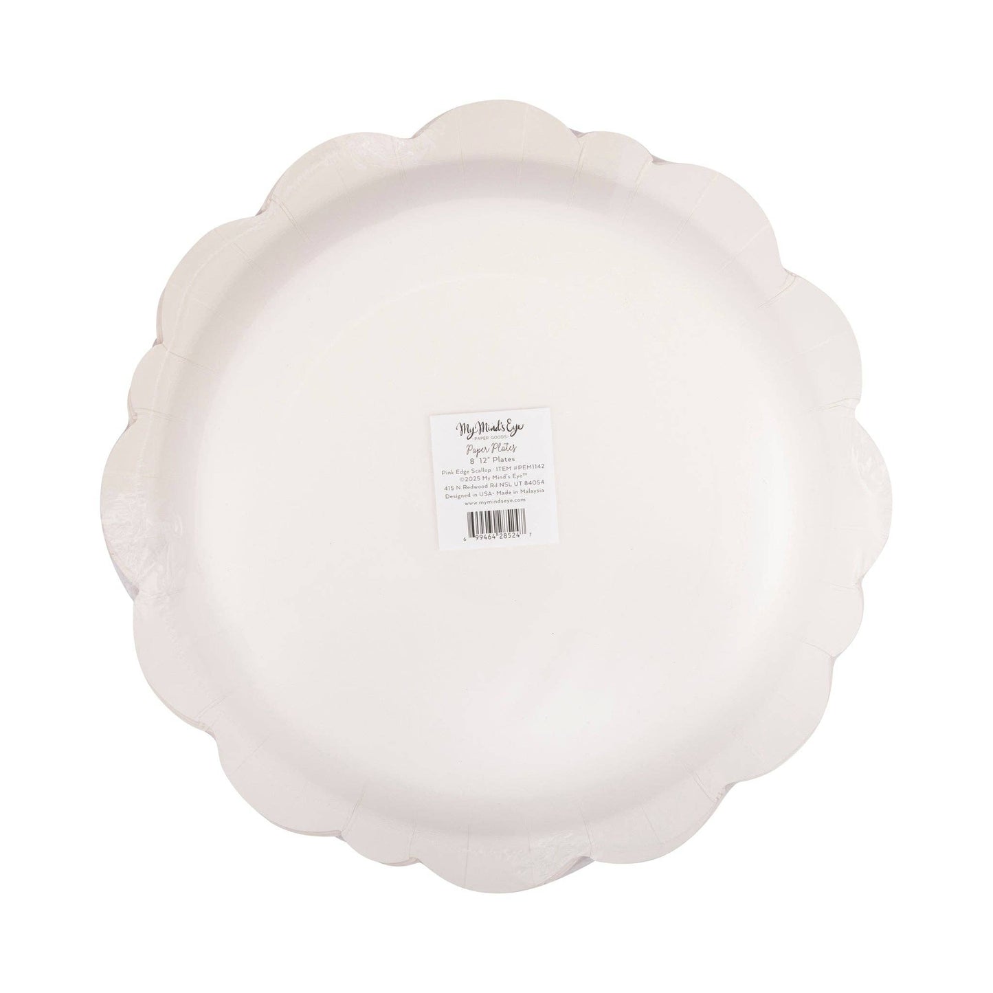 Pembroke Pink Edge Scallop 12" Plates