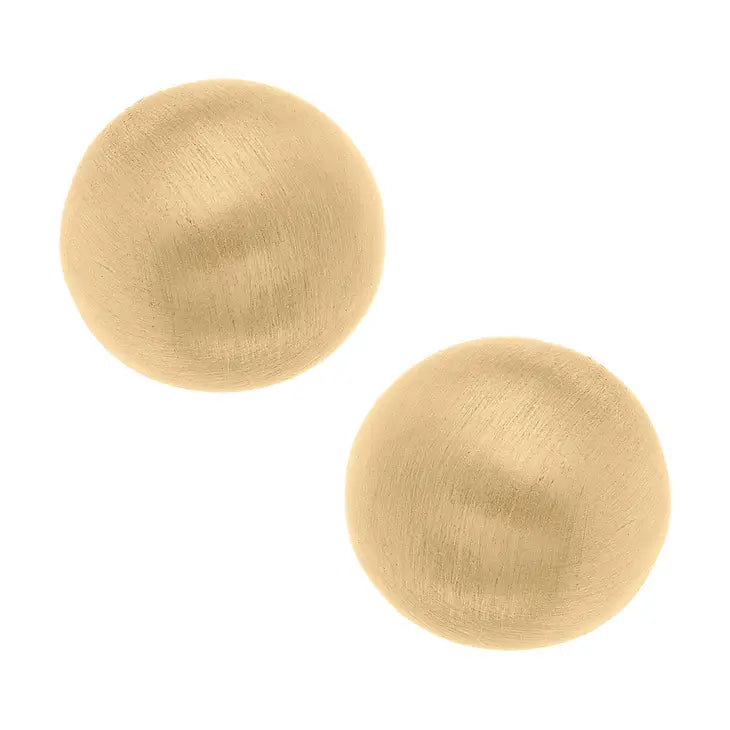 Hailey Stud Earrings in Satin Gold