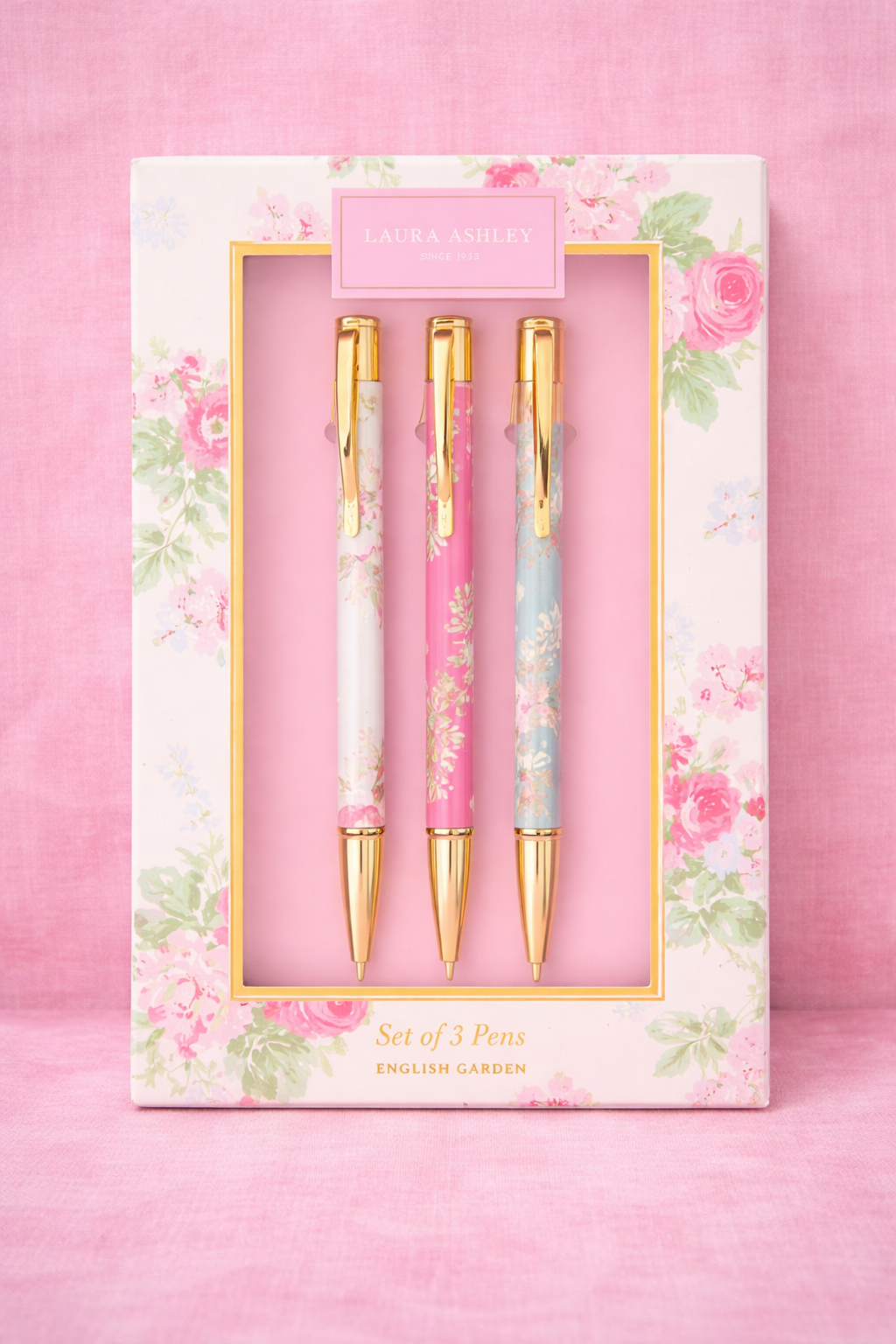 Laura Ashley English Garden Pen Set of 3