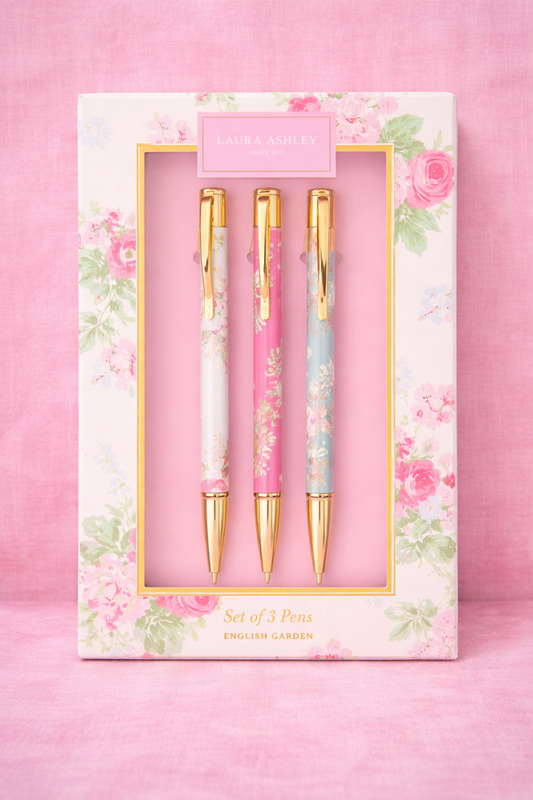 Laura Ashley English Garden Pen Set of 3
