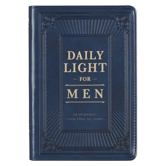 Daily Light For Men Blue Faux Leather Devotional