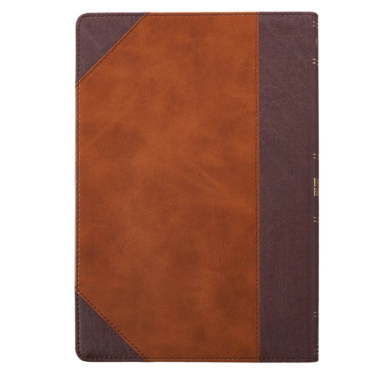 KJV Bible Thinline LP Faux Leather, Brown Two-tone