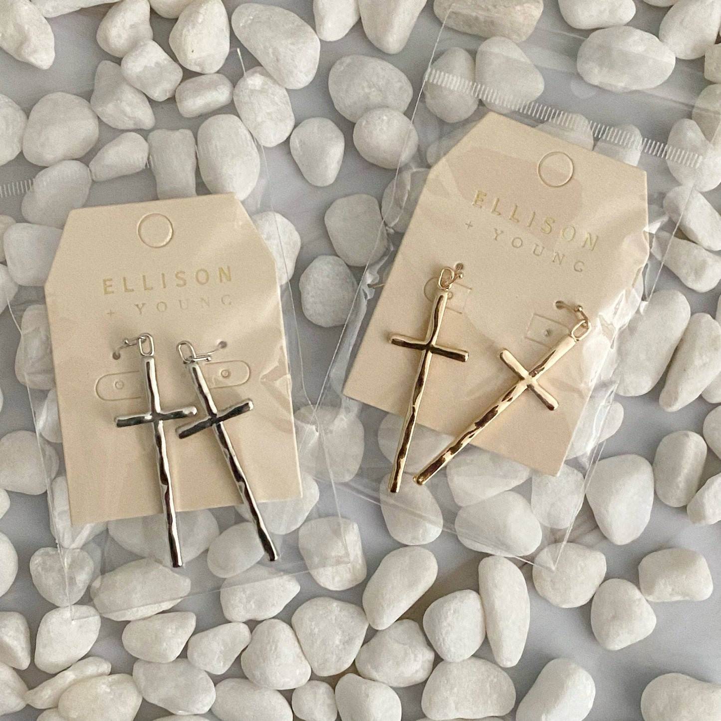 Slim And Stylish Cross Earrings