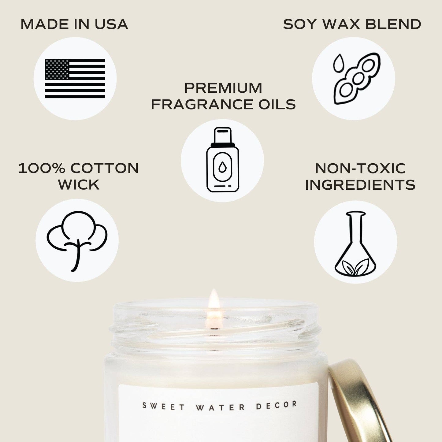 Cashmere and Vanilla 9 oz Soy Candle - Home Decor & Gifts