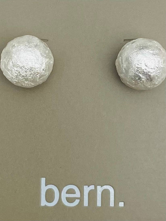PEARL - Mache' Pearl (white) Earrings/studs