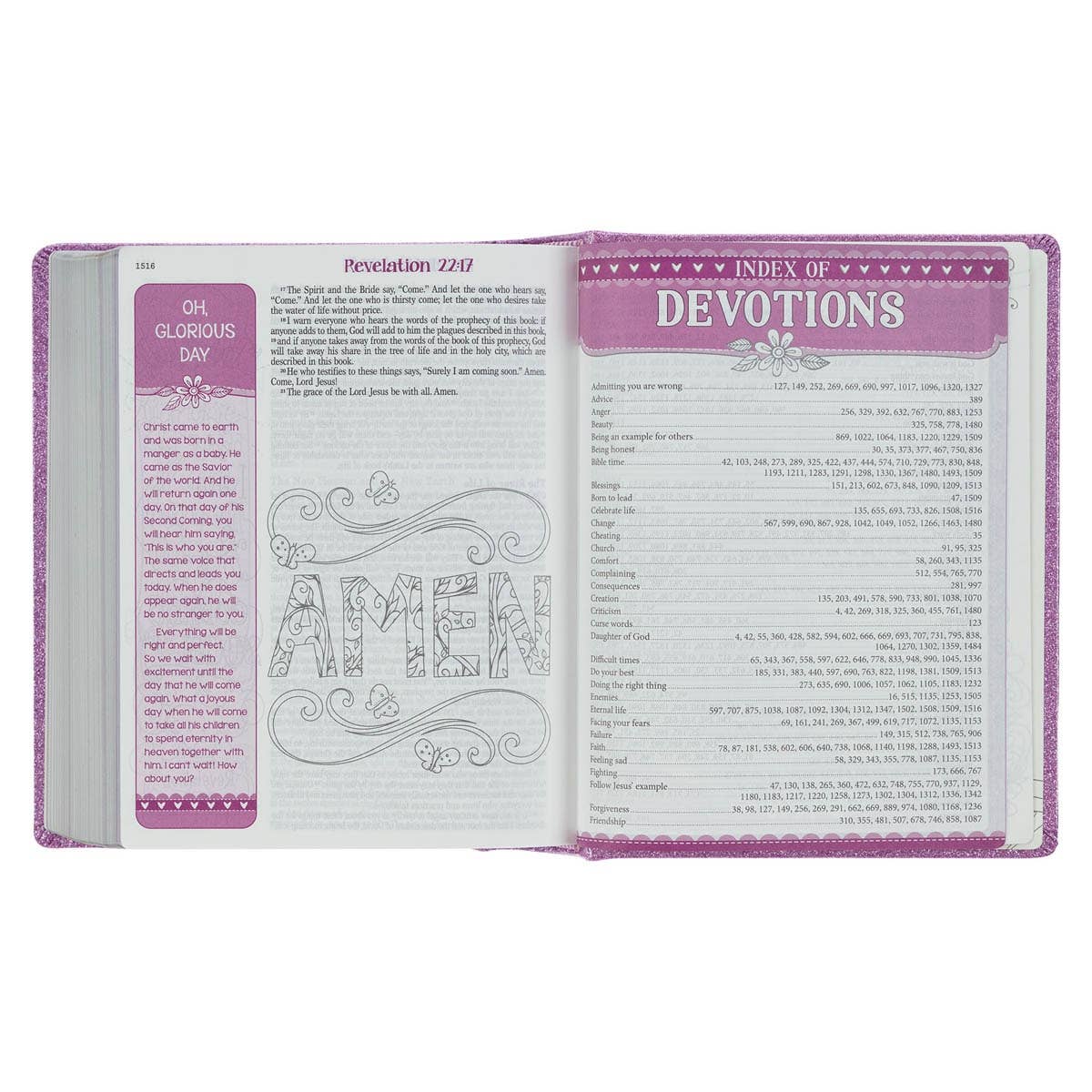 Purple Glitter My Creative Bible for Girls - an ESV Journali