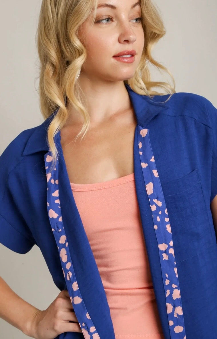 Royal Blue Shirt Dress