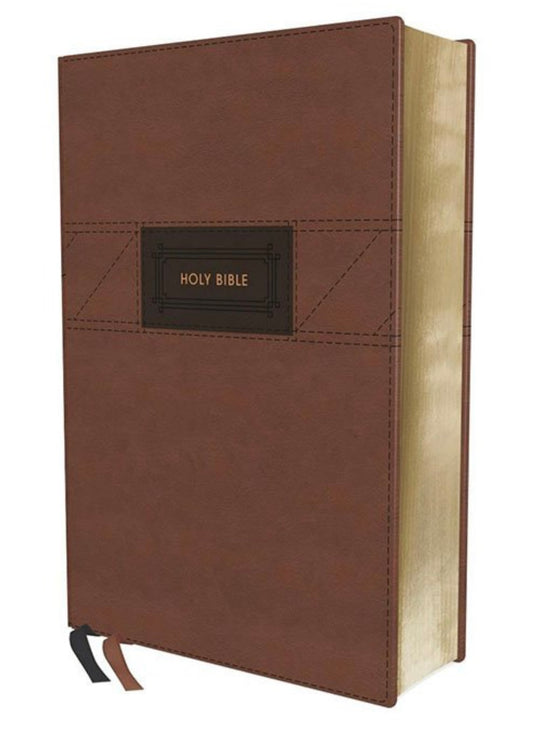 NIV Grace and Truth Large-Print Study Bible, Comfort Print-soft leather-look, brown