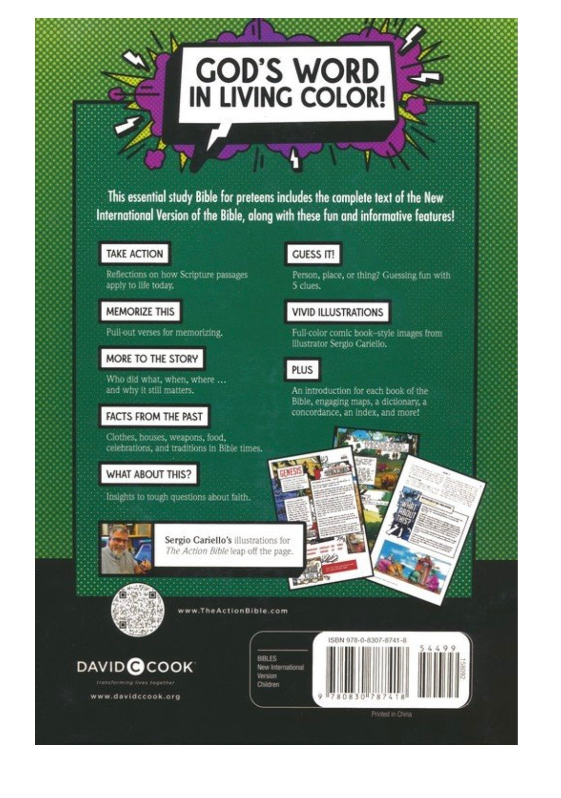 NIV Study Action Study Bible - leathersoft forest green