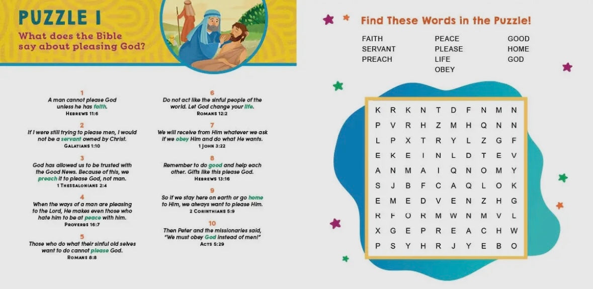 Bible Memory Word Search For Kids