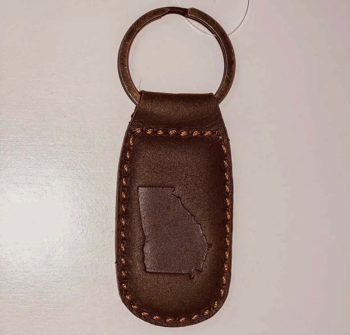 Georgia Leather Embossed Keychain