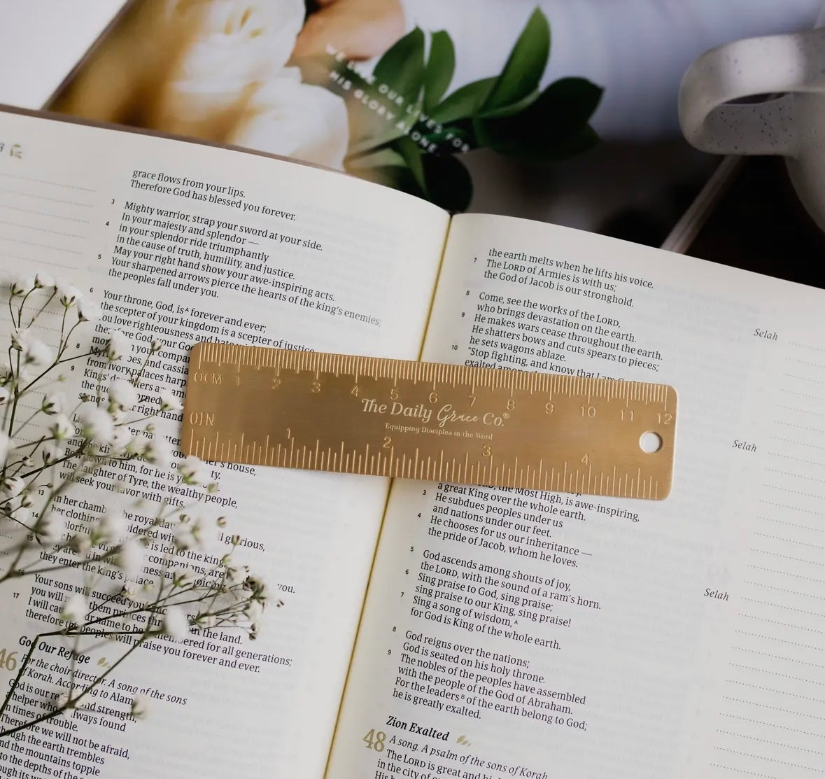 Bless The Lord Brass Bookmark & Ruler