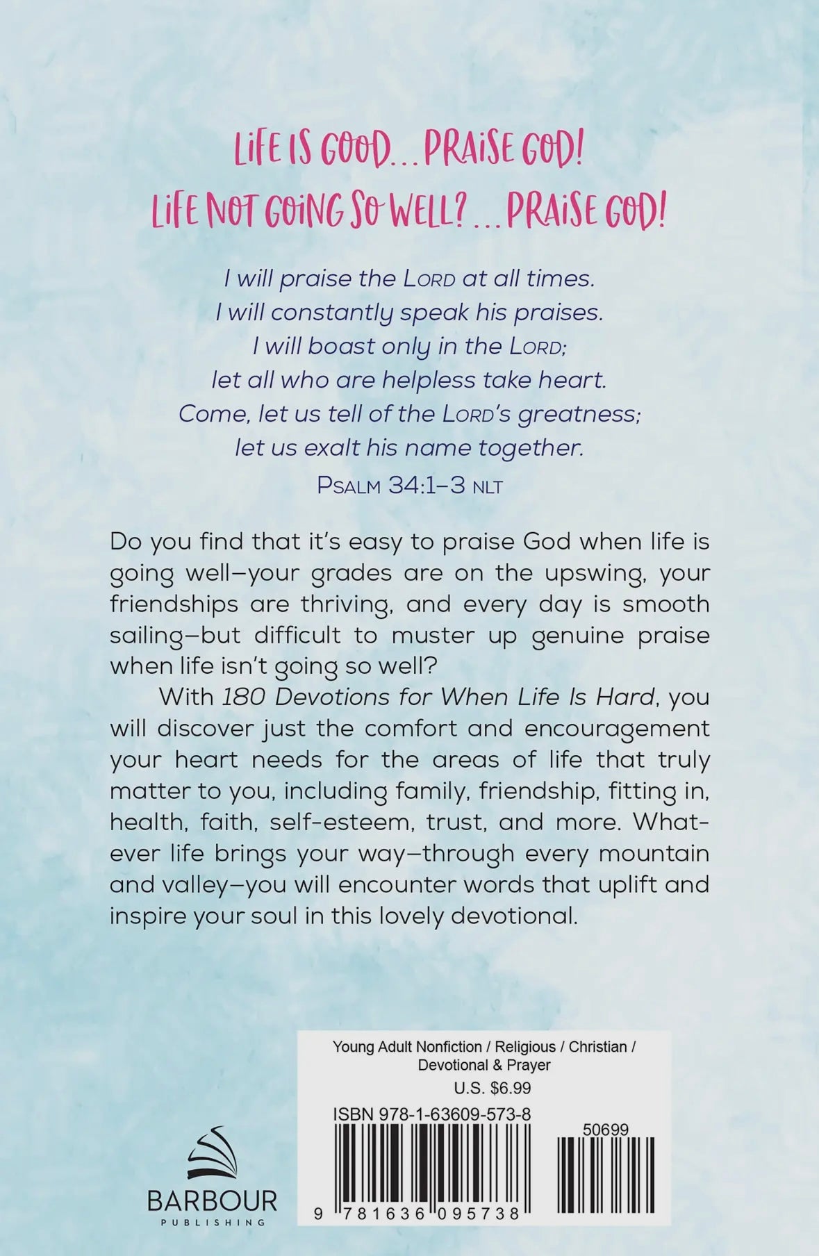 180 Devotions for When Life Is Hard (Teen Girls)