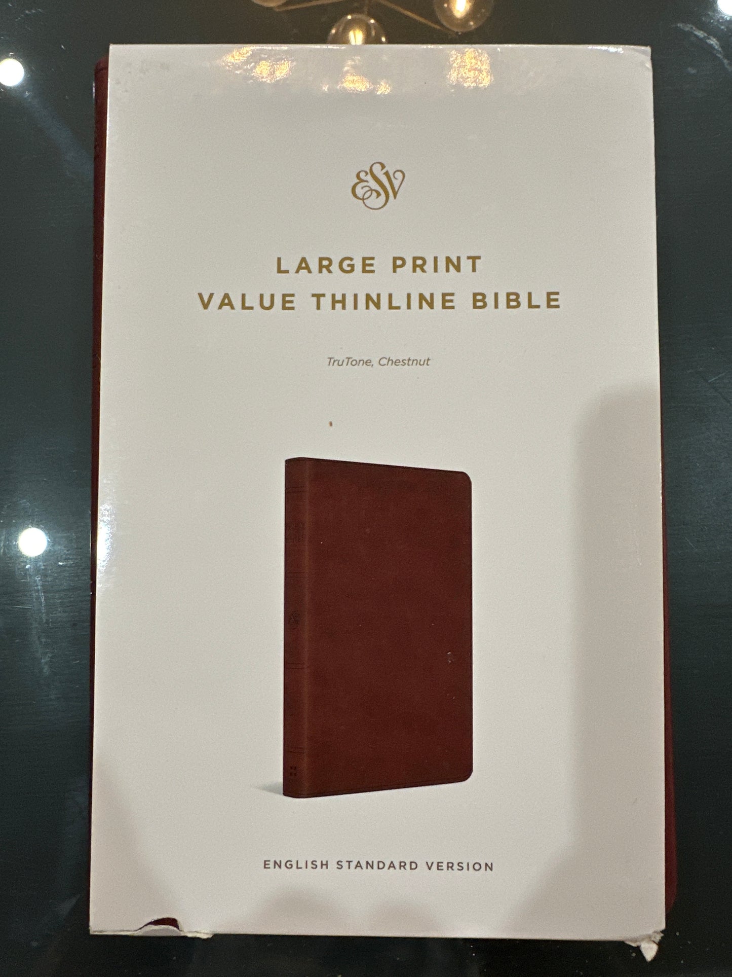 ESV Large Print Thinline Bible - Chestnut