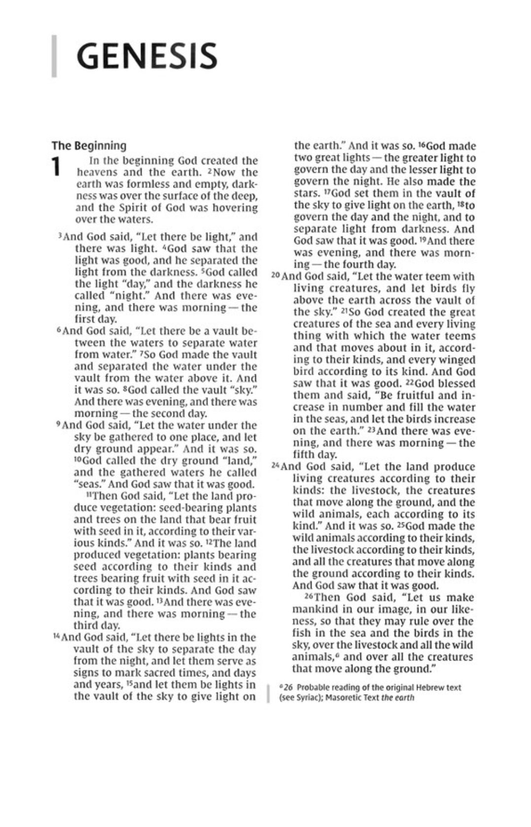 NIV Thinline Bible | Black | Large Print