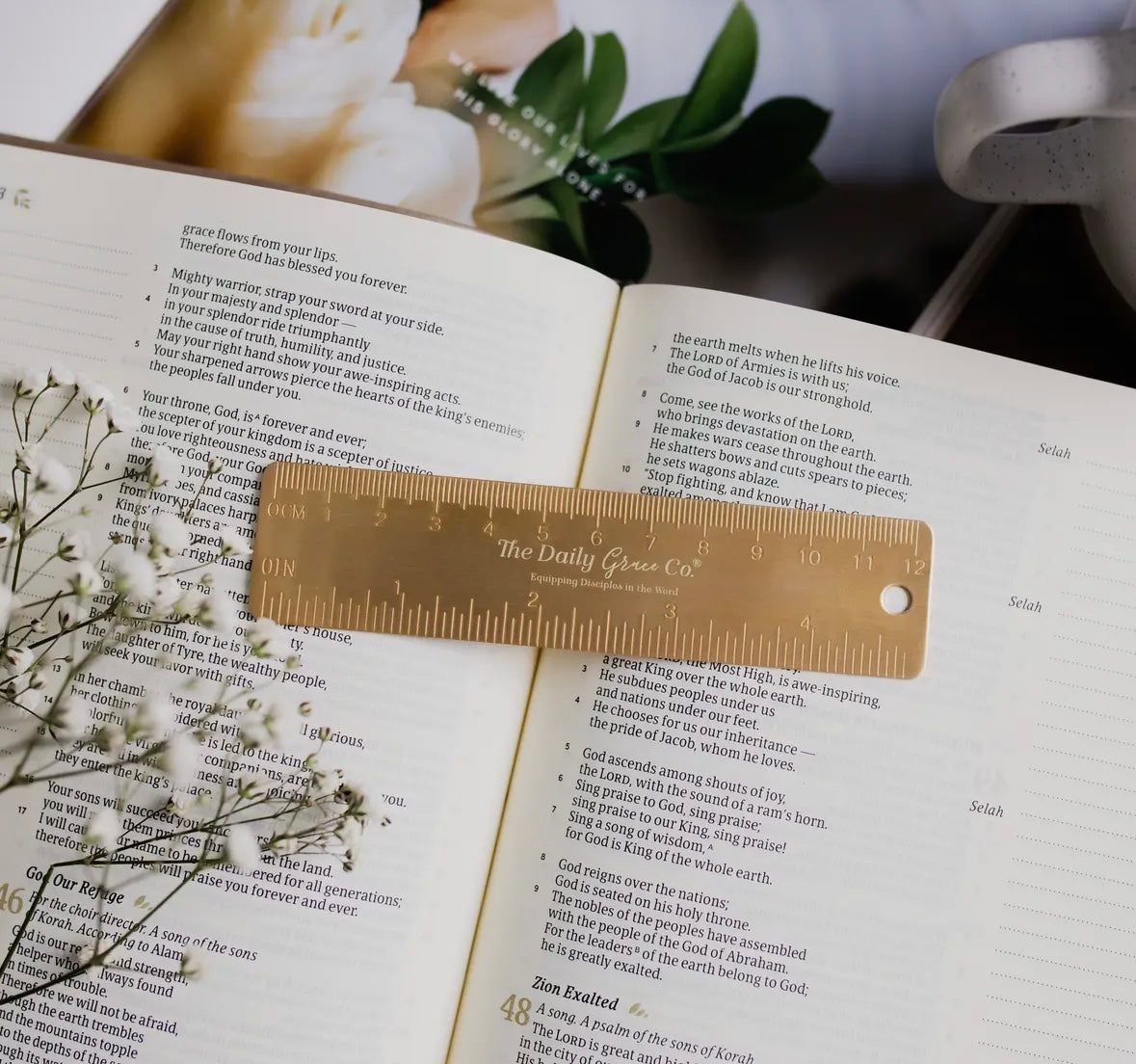 Tie So Sweet Brass Bookmark & Ruler