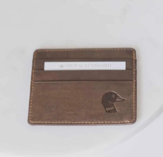 Duck Leather Embossed Slim Wallet