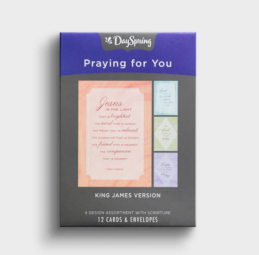 Praying for You - Jesus Is The Light - 12 Boxed Cards, KJV