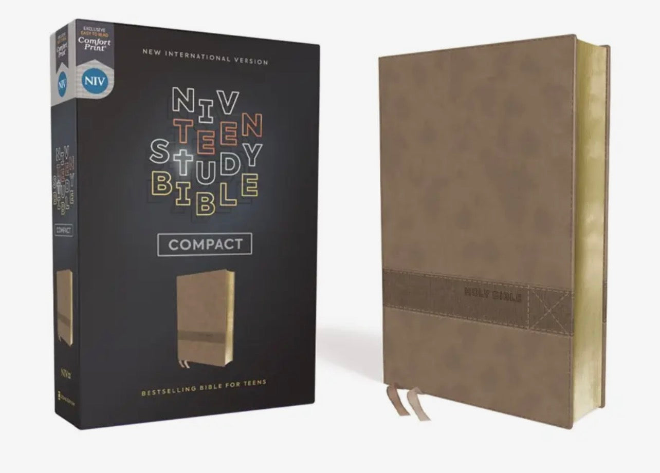 NIV, Teen Study Bible, Compact, Leathersoft, Brown, Comfort Print