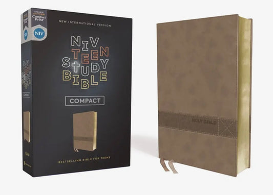 NIV, Teen Study Bible, Compact, Leathersoft, Brown, Comfort Print