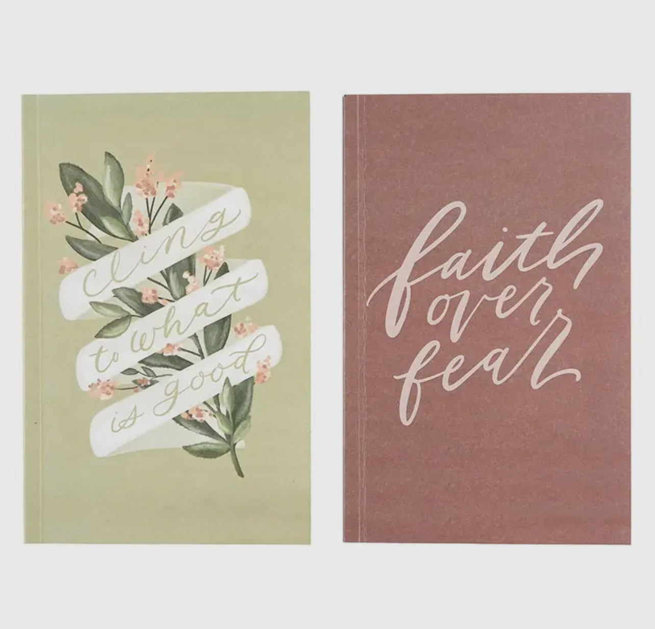 Notebook Set -Cling To What Is Good/Faith Over Fear