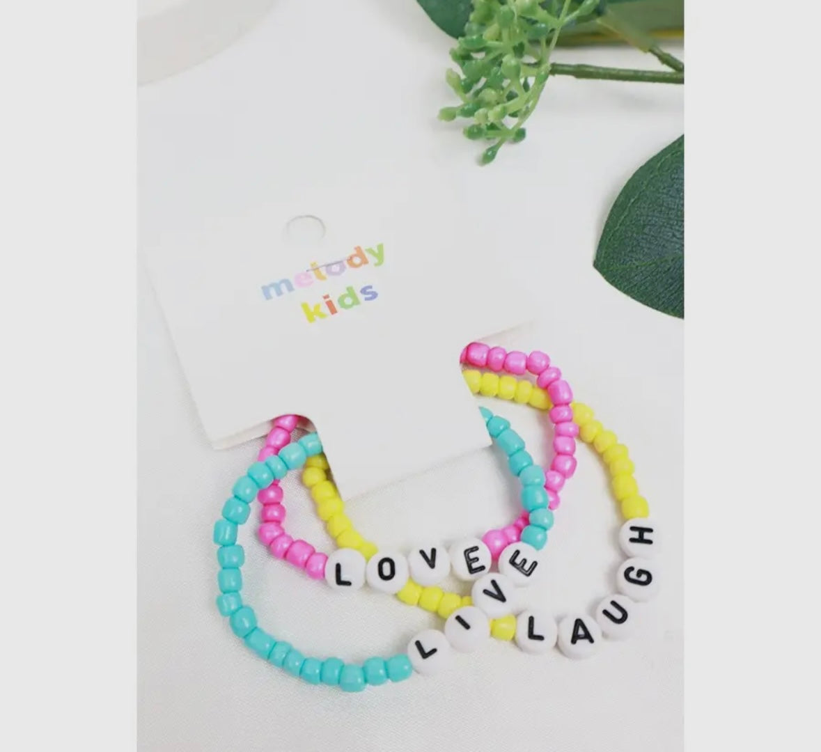 Live Love Laugh Kids Bracelet Set