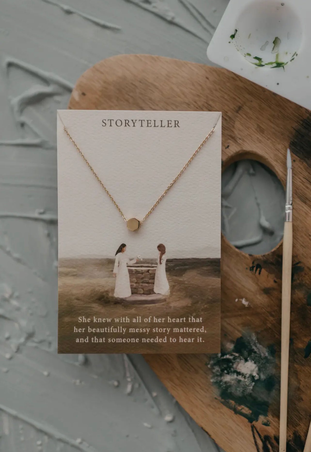 Story Teller | Christian Necklace | Minimal Jewelry | 16”