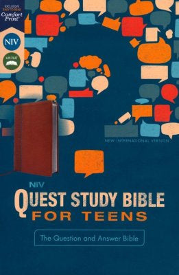 NIV Quest Study Bible for Teens, Comfort Print--soft leather-look, brown