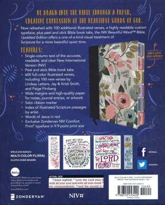 NIV Beautiful Word Bible, Updated Edition--clothbound hardcover, multi-color floral