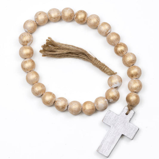 Prayer Beads   Gold/Silver   2x.7x24