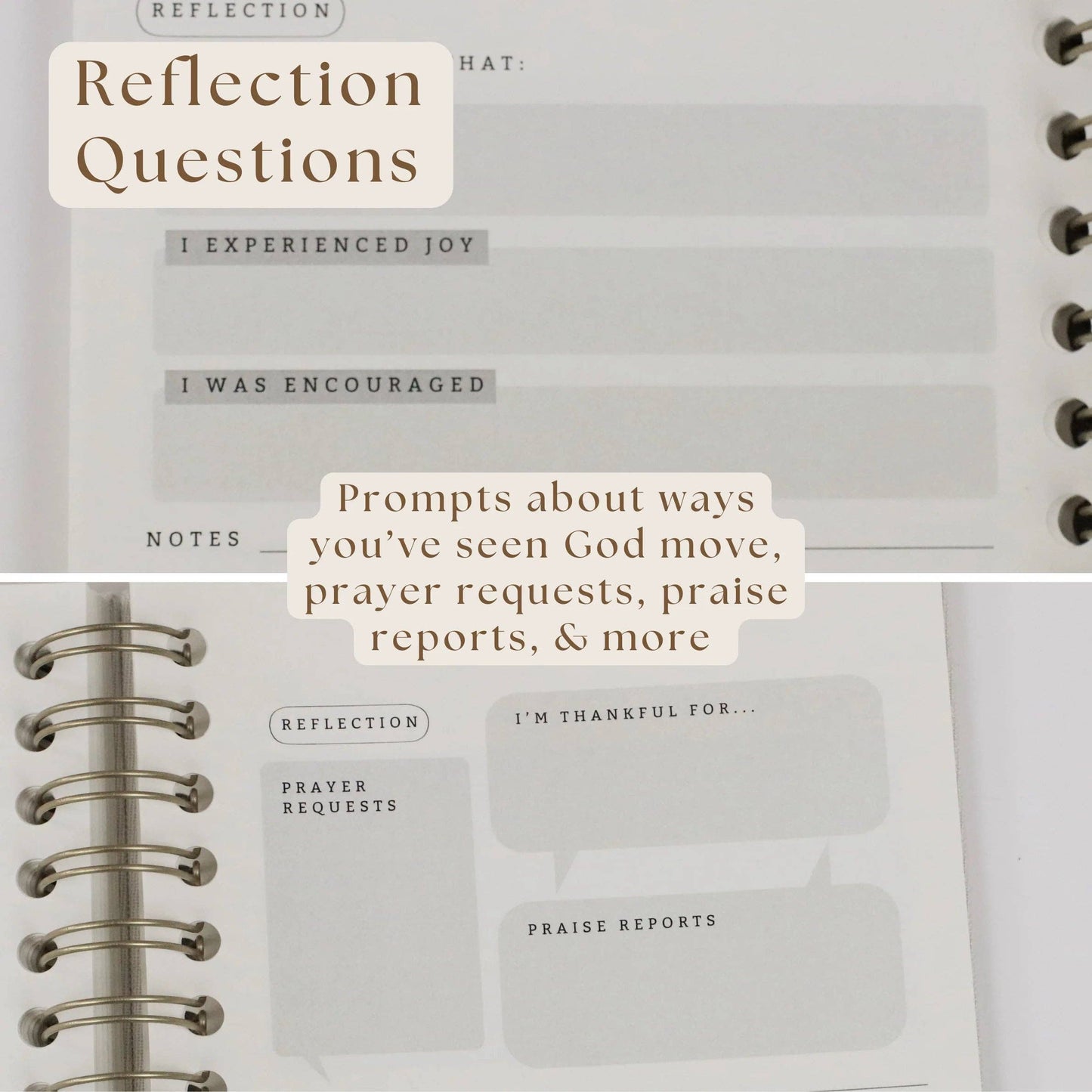 Bible Notes & Reflection Journal - White Linen Spiral - SLIGHTLY IMPERFECT