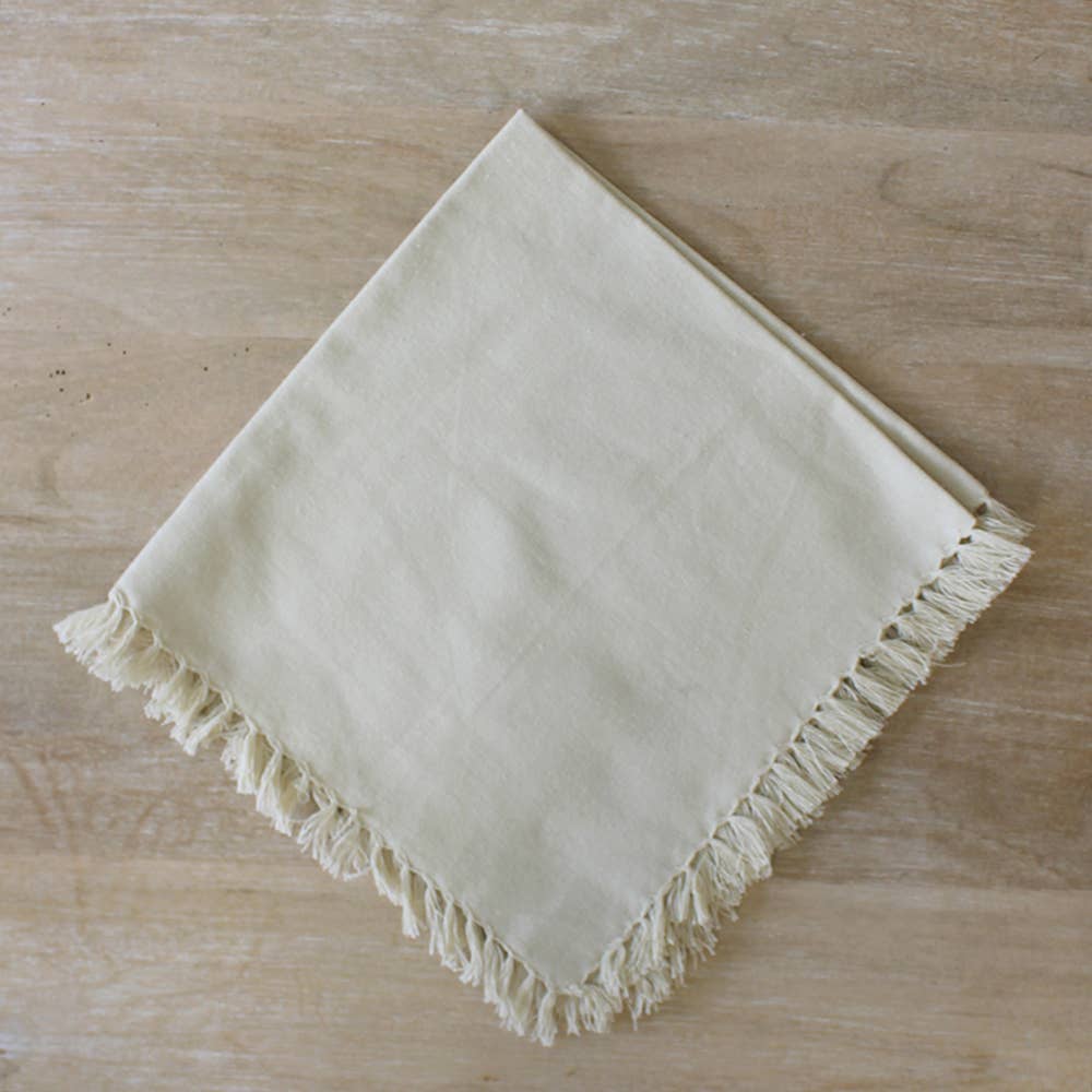 Fringe Napkin   Oat   18x18