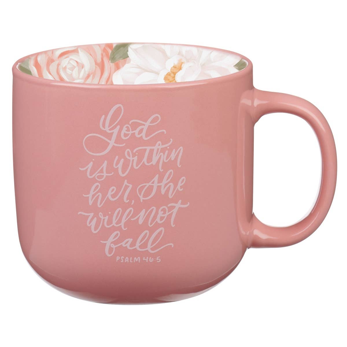Mug Pink God is Within Her Ps. 46:5