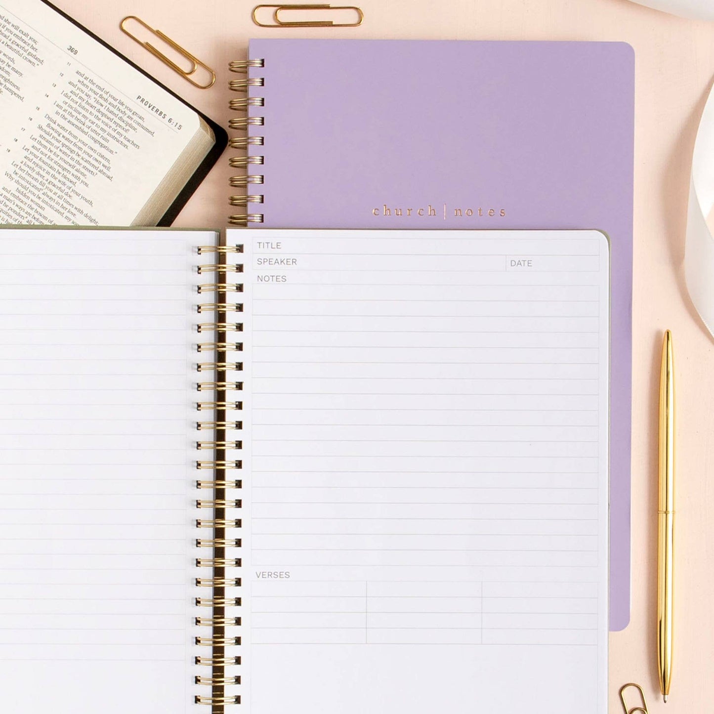 Lilac Church Notes Bible Reference Notebook