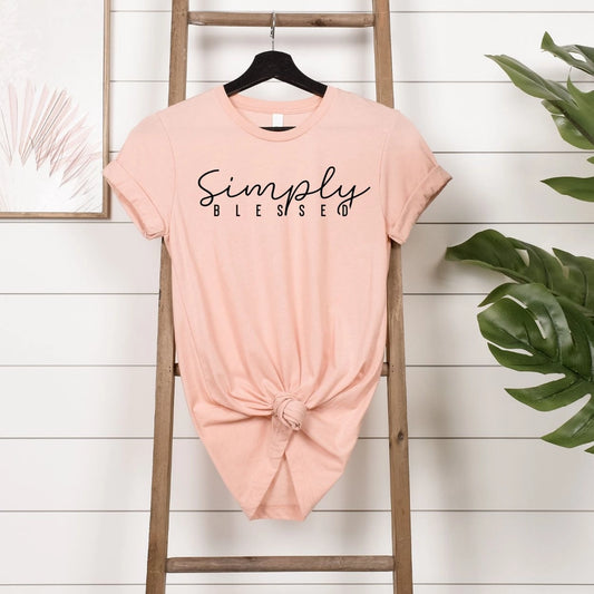 Simply Blessed Peach Tee