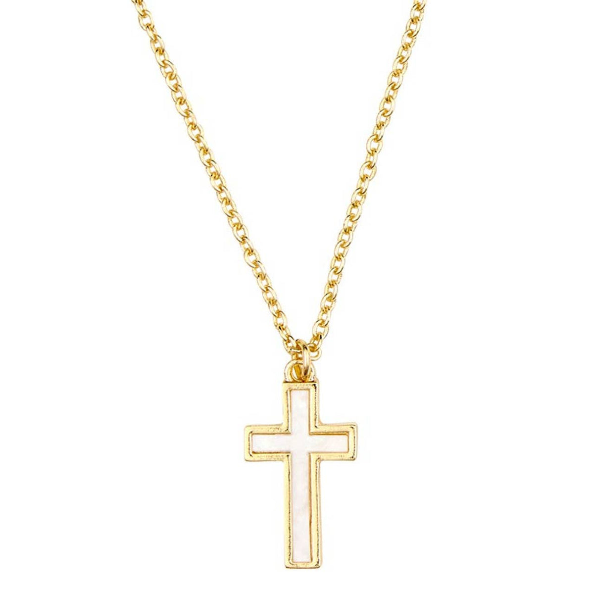 Mother of Pearl Cross Filled Display