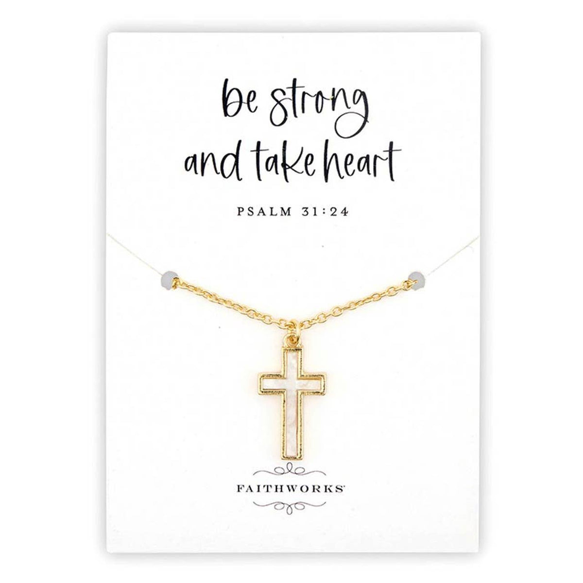 Mother of Pearl Cross Filled Display
