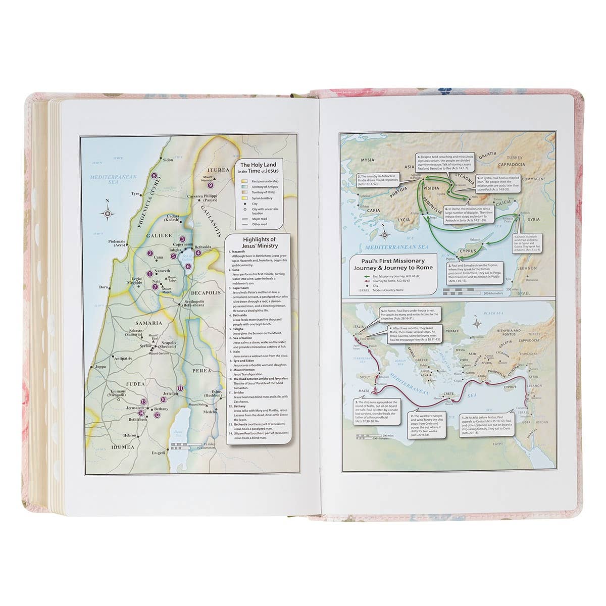 KJV Bible Giant Print Standard-size Faux Leather FloralPrint