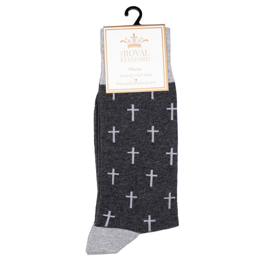 Men's Walk with God Socks   Gray   One Size